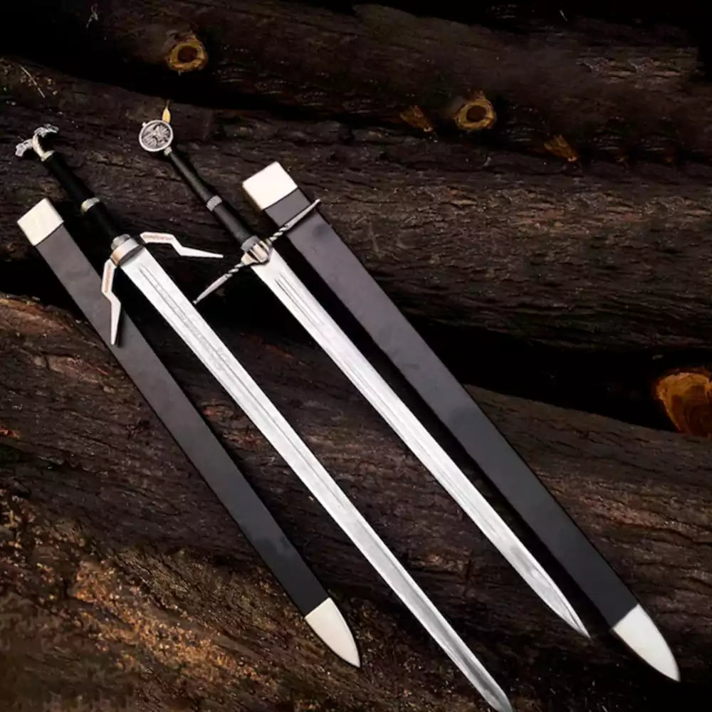 Witcher Sword Replica – Silver Fantasy Blade with Scabbard (Display Only)